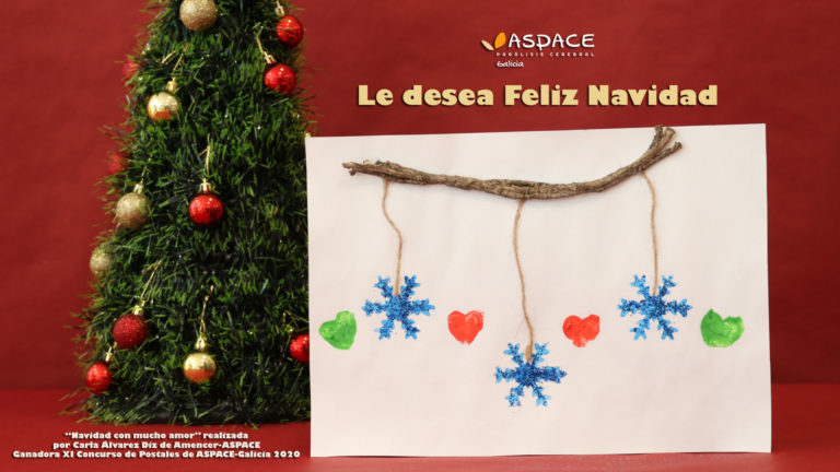 «Navidad con mucho amor», obra ganadora del XI Concurso de postales de ASPACE-Galicia