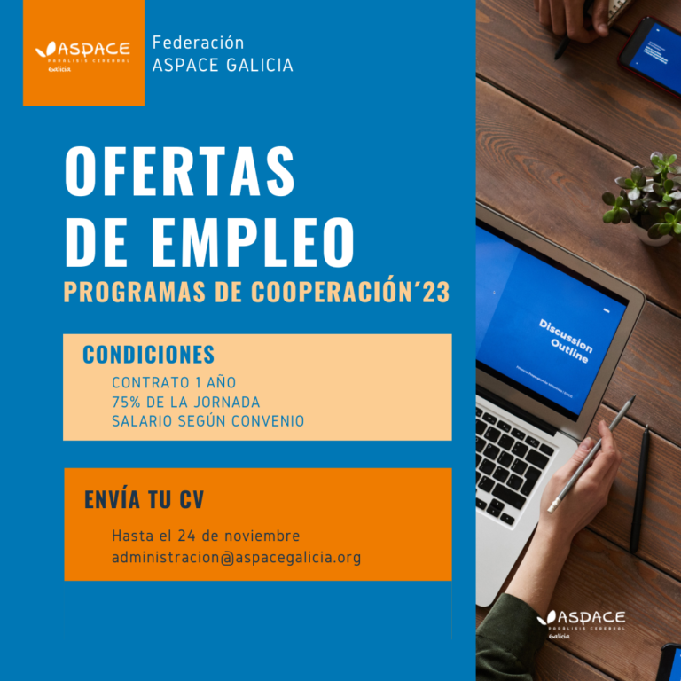 Ofertas de empleo en Pontevedra de la Federación ASPACE Galicia